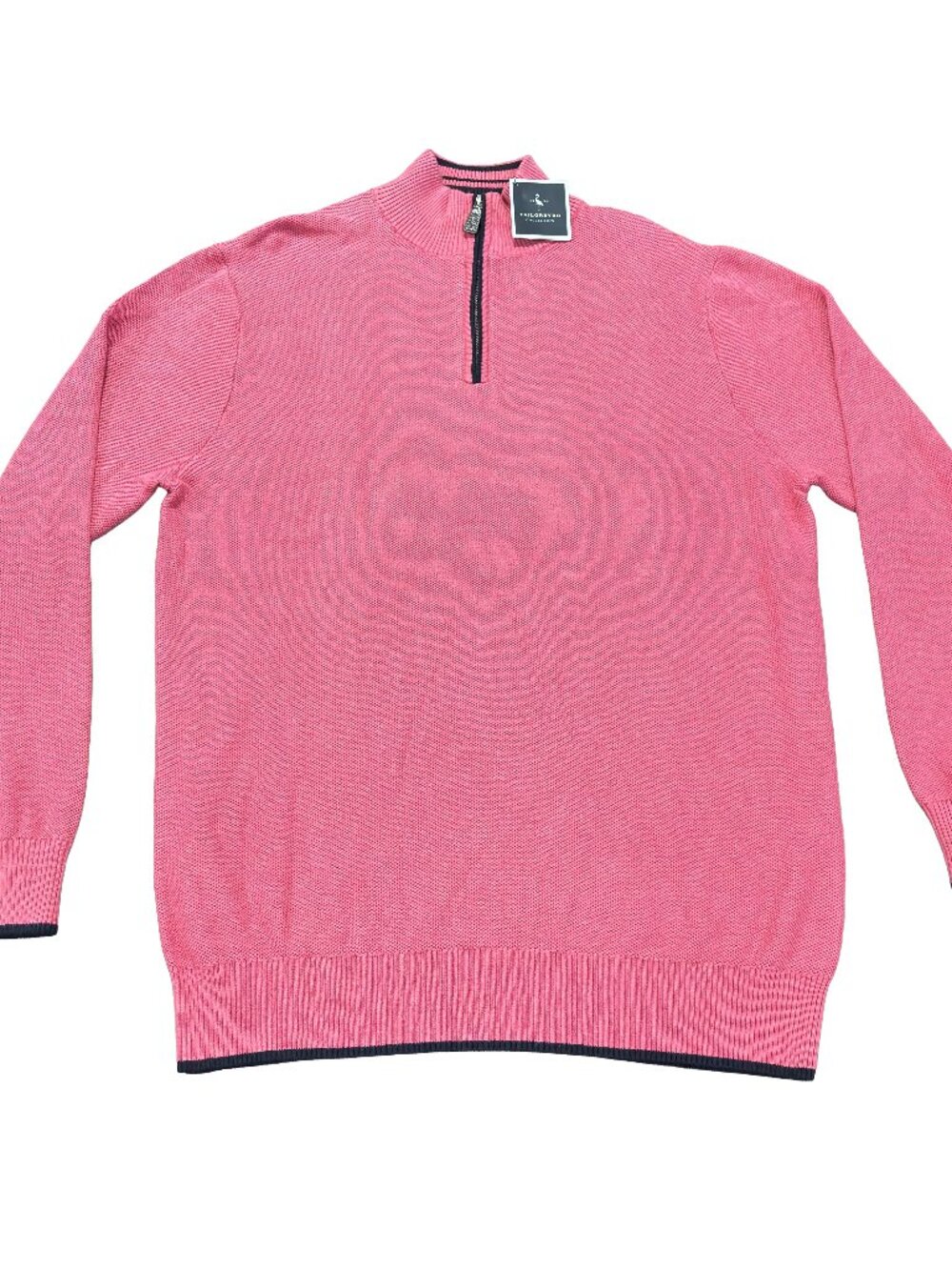 Tailorbyrd Pink 1/4 Zip Knit Sweater XL NWT